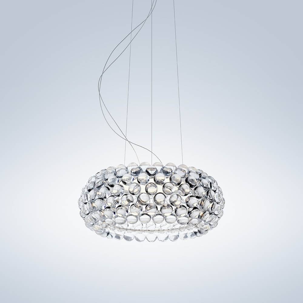 Caboche Plus Media Lampada da Sospensione Trasparente Foscarini Prisma Light