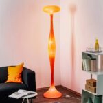ETA-Lampada da terra in fibra di vetro ambientata Arancione Kdln Prisma Light Store Consulenza Illuminotecnica