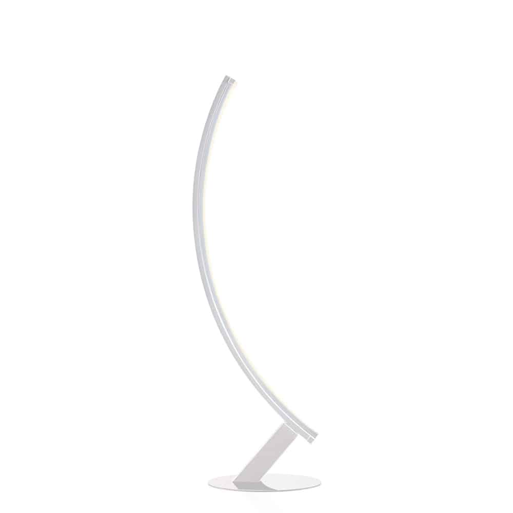 KYUDO lampada da terra in alluminio bianco arco chiuso Kdln Prisma Light consulenza illuminotecnica store shop online