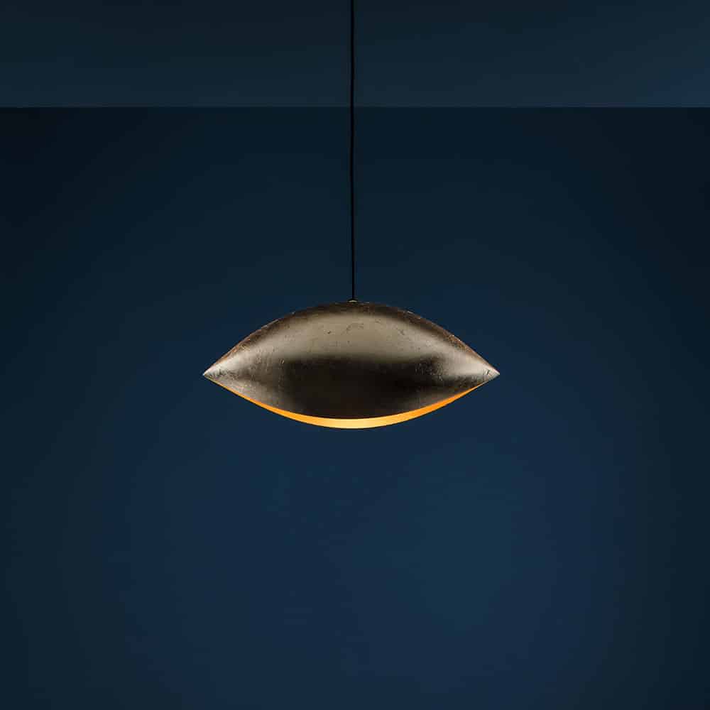 Malagola-sospensione-colore-gold-catellani & smith-prisma-light illuminazione e consulenza