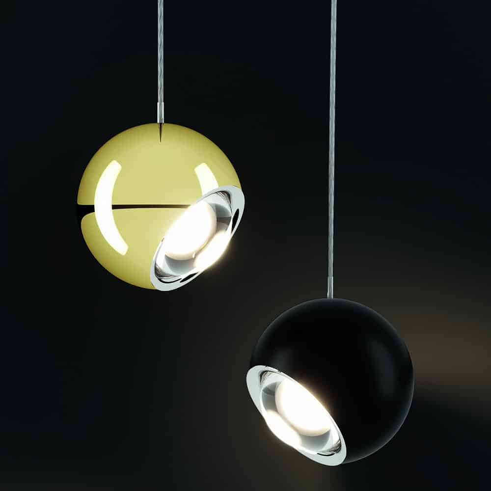 Spider lampada a sospensione led nuova finitura oro e nero Lodes Prisma Light illuminazione consulenza e progettazione