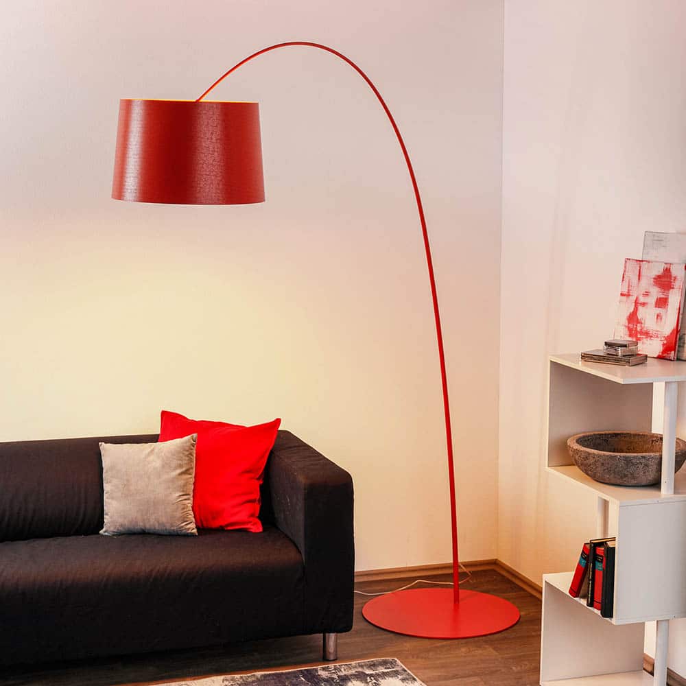 Twiggy lampada Da terra ad arco led cremisi Foscarini Prisma Light consulenza illuminotecnica shop online