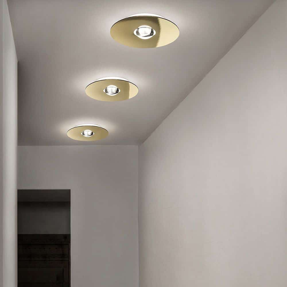 Bugia-Single-Parete-Soffitto-Led-Corpo-Lampada-Oro-Lucido-Ambientata-Lodes-Prisma-Light-Store-Lampade-Noci