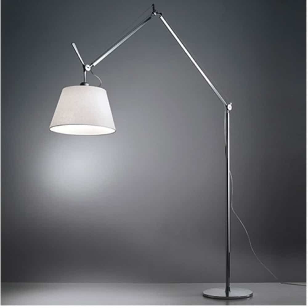 Tolomeo Mega Floor-Asta Nera-Paralume Raso-Artemide-Prisma-Light-Store-Lampade-Noci