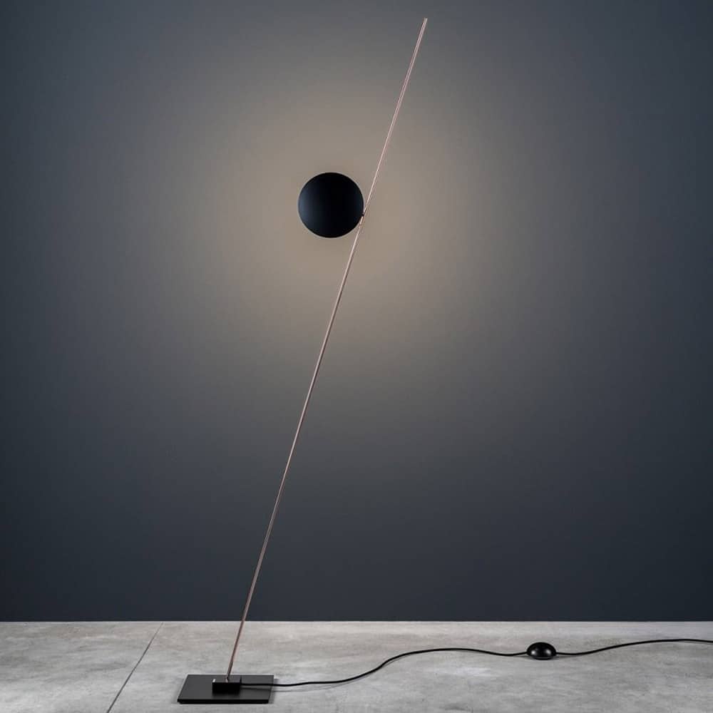 Lederam-F1-Terra-Disco-Nero-Asta-Alluminio-Satinato-Catellani-&-Smith-Prisma-Light-Store-Lampade-Noci
