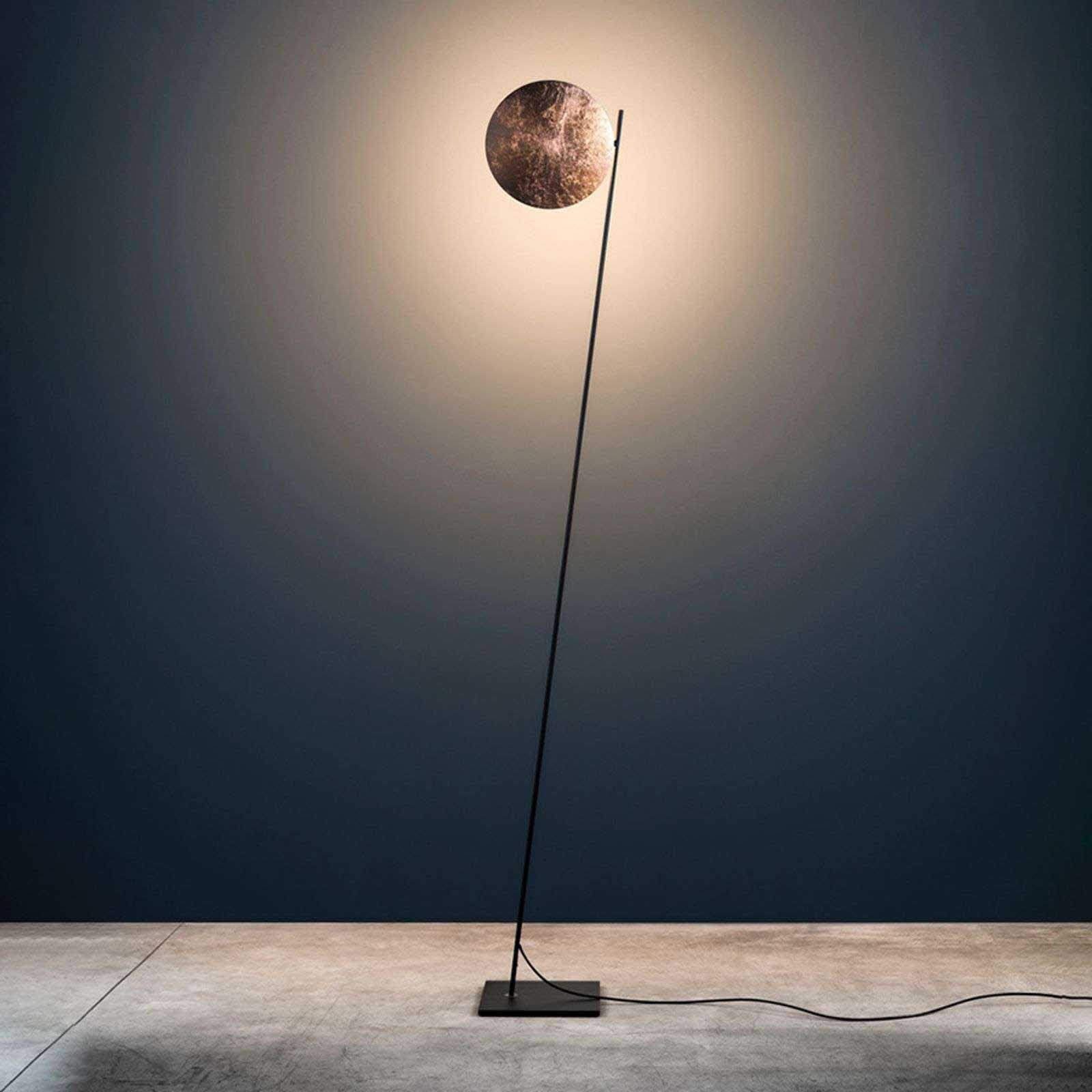 Lederam-FO-Terra-Disco-Rame-Asta-Nera-Catellani-&-Smith-Prisma-Light-Store-Lampade-Noci