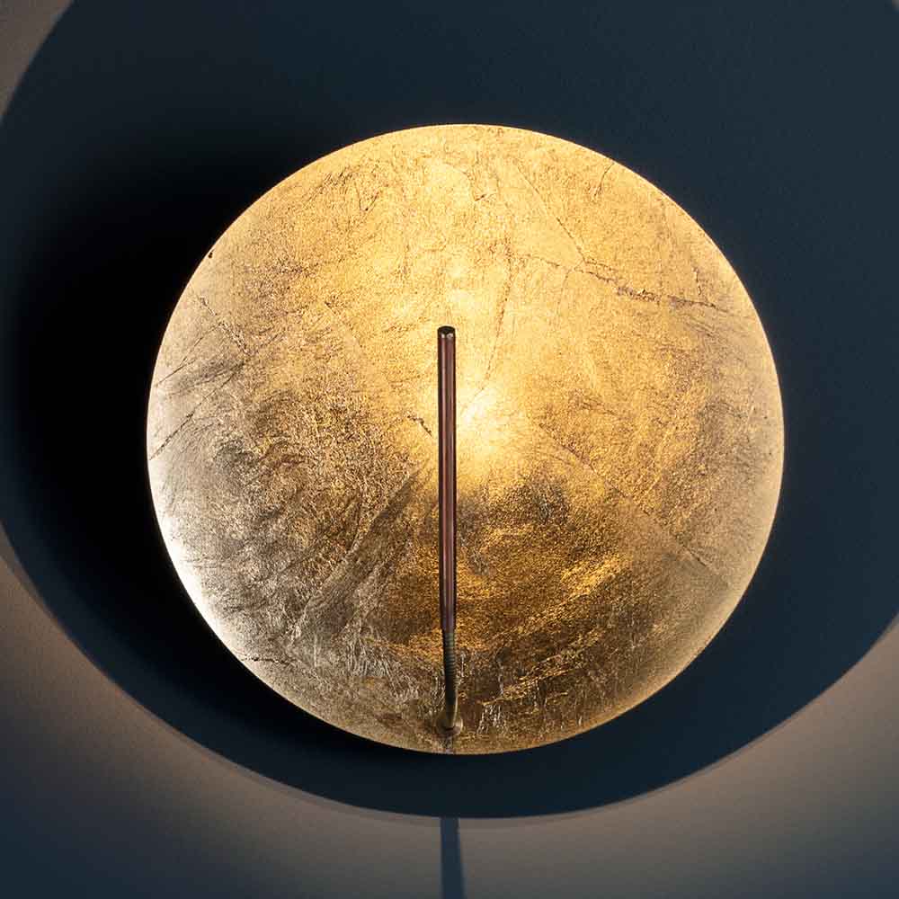 Luna-W-Lamapada-Da-Parete-Disco-Oro-Flessibile-Ottone-Stck-Rame-Catellani-&-Smith-Artigianato-Italiano-Prisma-Light-Store-Lampade-Noci