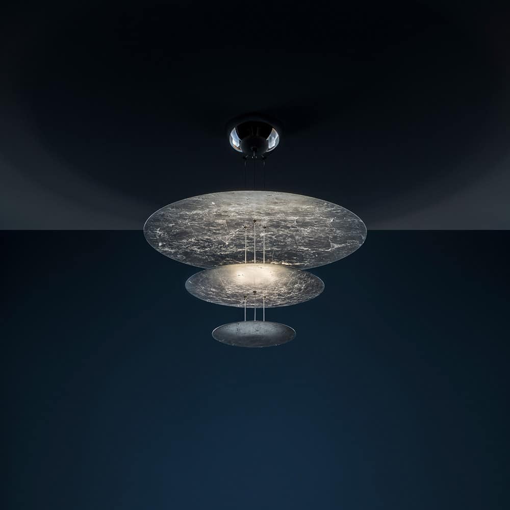 Macchina-della-Luce-LED-mod-C-Sospensione-Argento-Catellani-&-Smith-Prisma-Light-Store-Lampade-Noci