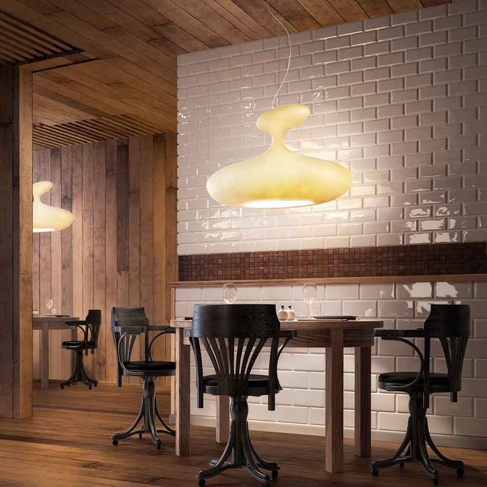 ETA SAT-Sospensione-Led-Ambientata-Kdln-Prisma-Light-Store-Lampade-Noci