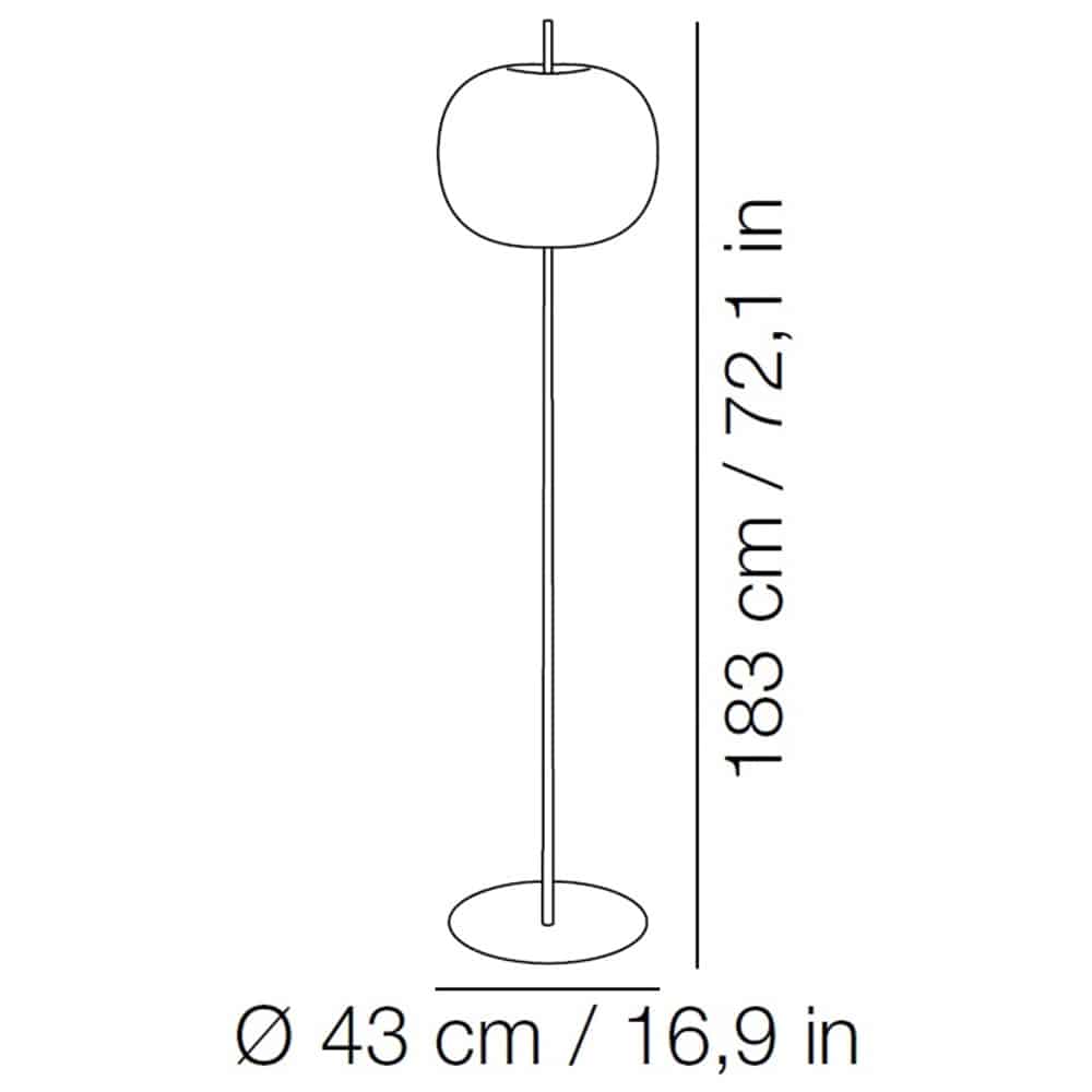 KUSHI XL FLOOR-Terra-Dimensioni-Kundalini-Prisma-Light-Store-Lampade-Noci
