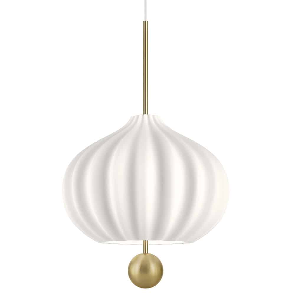 LILLI-Sospensione-Led-Vetro-Bianco-Struttura-Ottone-Kdln-Prisma-Light-Store-lampade-Noci