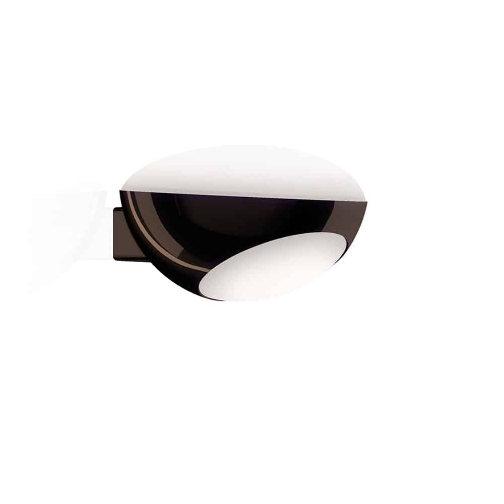 TUA Wall Kdln Kundalini.-Led-Vetro-Acidato-Bianco-Struttura-Nera-Kdln-Prisma-Light-Store-Lampade-Noci