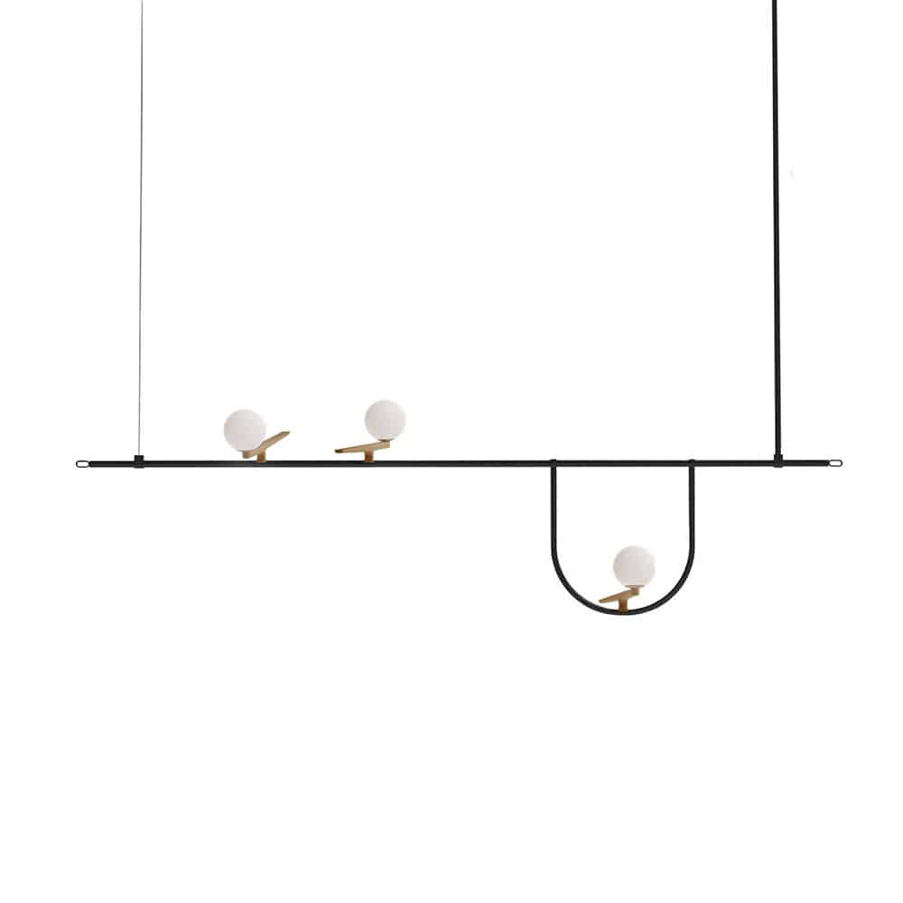 Yanzi-1-Suspension-Lampada-a-Sospensione-Led-Vetro-Bianco-Struttura-Ottone-e-Nero-Artemide-Prisma-Light-Store-Lampade-Noci
