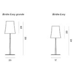Birdie Easy Grande e Piccola Lampade da Tavolo Dimensioni Led Foscarini Prisma Light Store