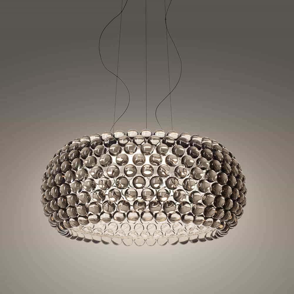 Caboche Plus Grande Led Lampada da Sospensione Grigio Foscarini Prisma Light