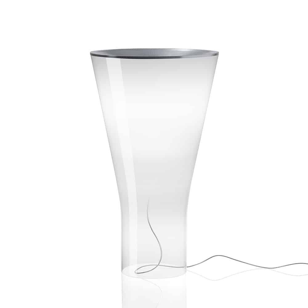 Soffio Lampada da Tavolo Led Bianco e Trasparente Foscarini Prisma Light