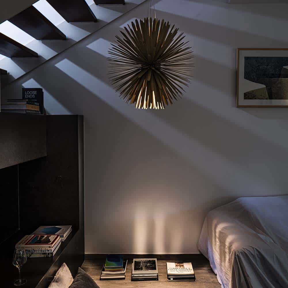 Sun Light of Love Led Lampada da Sospensione Oro Ambientata Foscarini