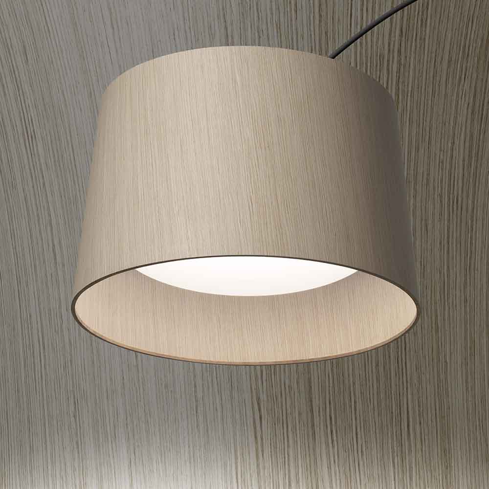 TWIGGY Wood Led Lampada da Terra Dettaglio Paralume Legno Foscarini Store Prisma Light