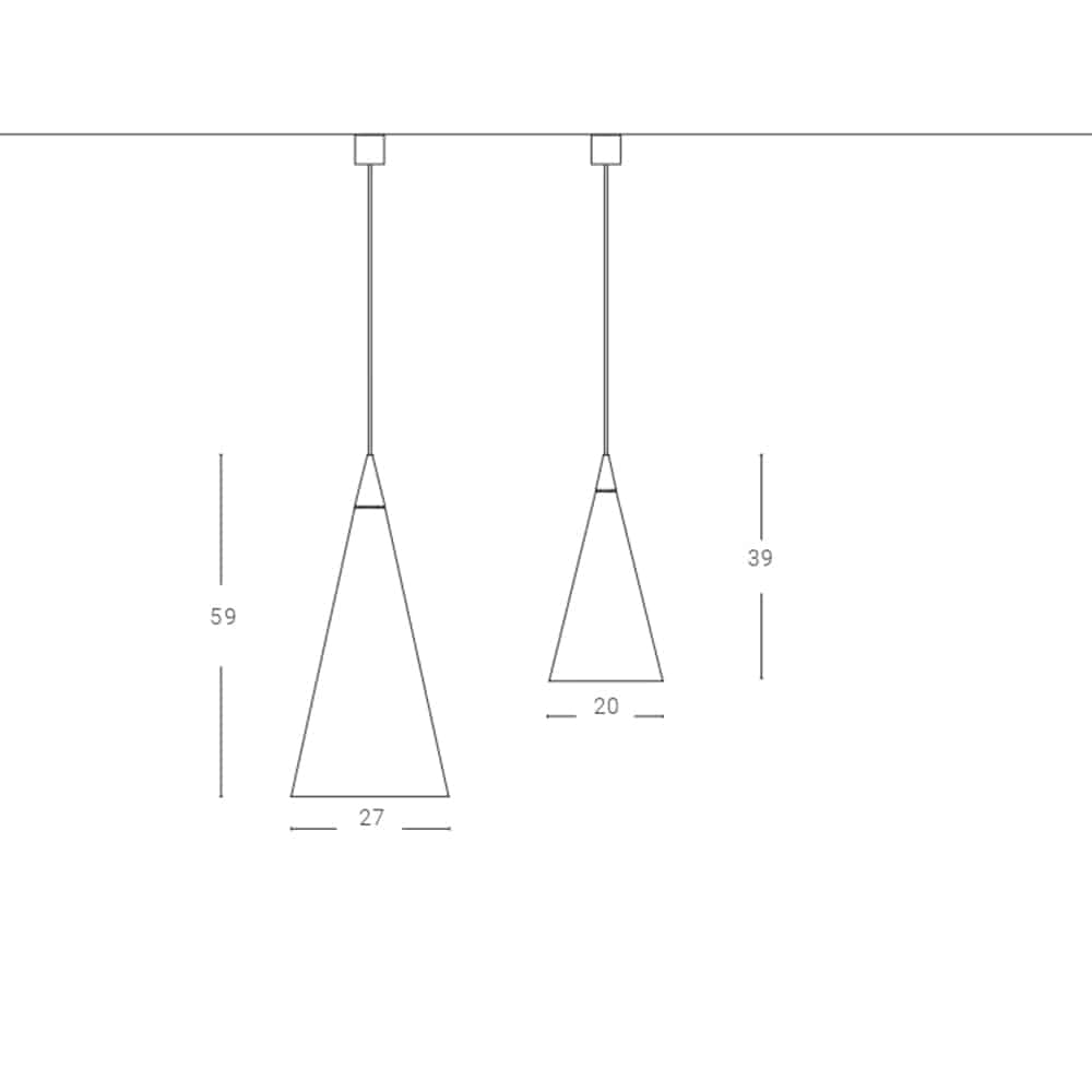 Jeena Lampada a Sospensione Versione B Grande e Piccola Dimensioni Zava Luce Prisma Light Store lampade Noci