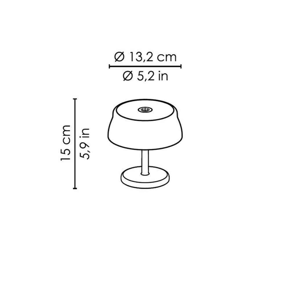 Sister Light mini Led Lampada da Tavolo Ricaricabile Dimensioni Zafferano Prisma Light Store