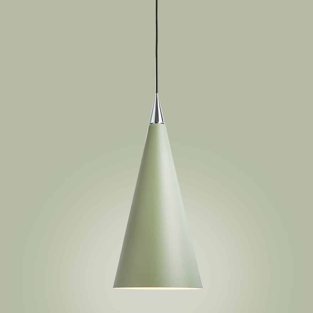 jeena versione B Grande lampada a sospensione led E27 salvia Zavaluce Prisma Light illuminazione Consulenza illuminotecnica