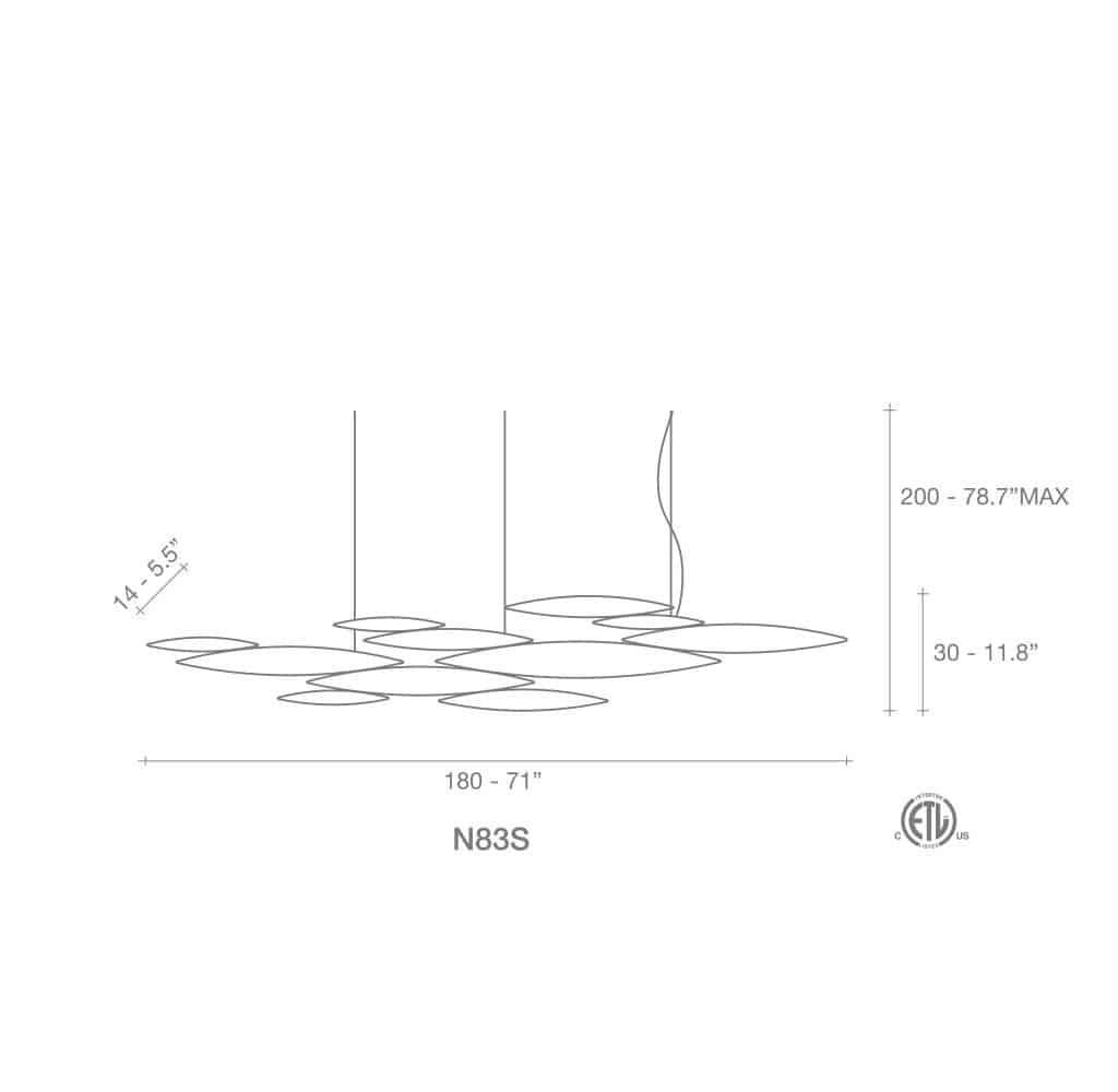 I Lucci Argentati Medium Lampada a Sospensione Con Led Integrato Misure Terzani La Luce Pensata Prisma Light Consulenza Illuminotecnica Store Lampade