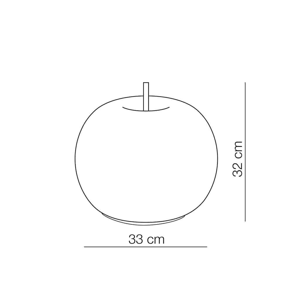 Kushi 33 Table lampada da tavolo in vetro soffiato opalino dimensioni Kdln Prisma Light Consulenza Illuminotecnica shop online