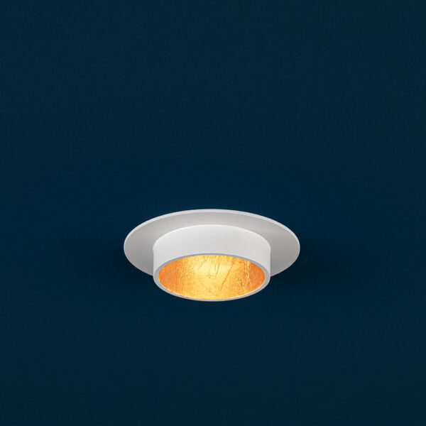 Pepita 65 incasso soffitto led bianco e oro catellani & smith prisma light store lampade Consulenza Illuminotecnica