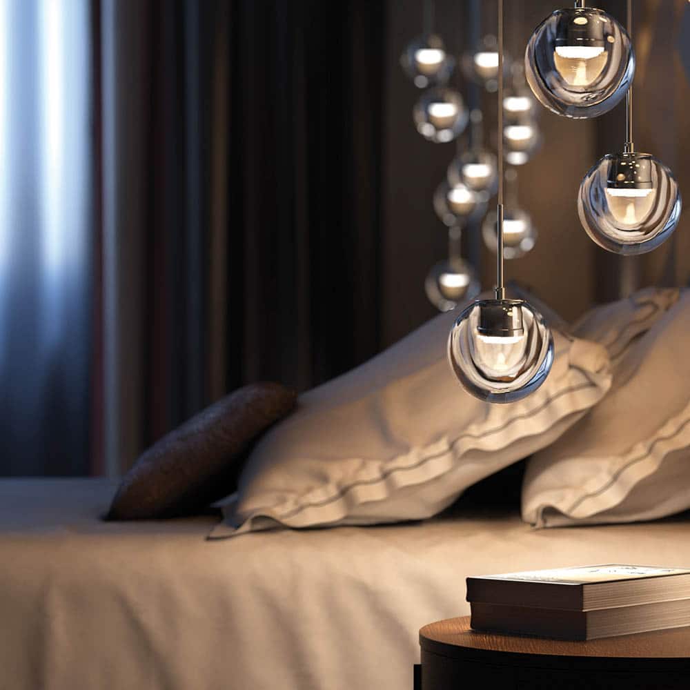 DEW 3 lampada a sospensione led Ambientata Kdln Prisma Light store Consulenza illuminotecnica shop online
