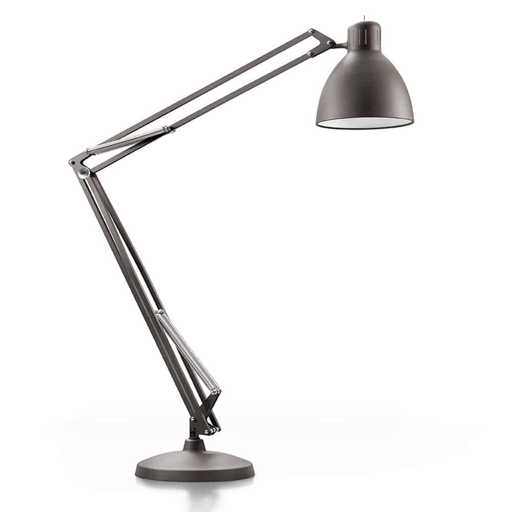 JJ-Great-Floor-Indoor-Lampada-da-terra-led-Colore-Grigio-Sabbia-Opaco-Alluminio-Acciaio-Leucos-Prisma-Light-Consulenza-Illuminotecnica-Shop Online