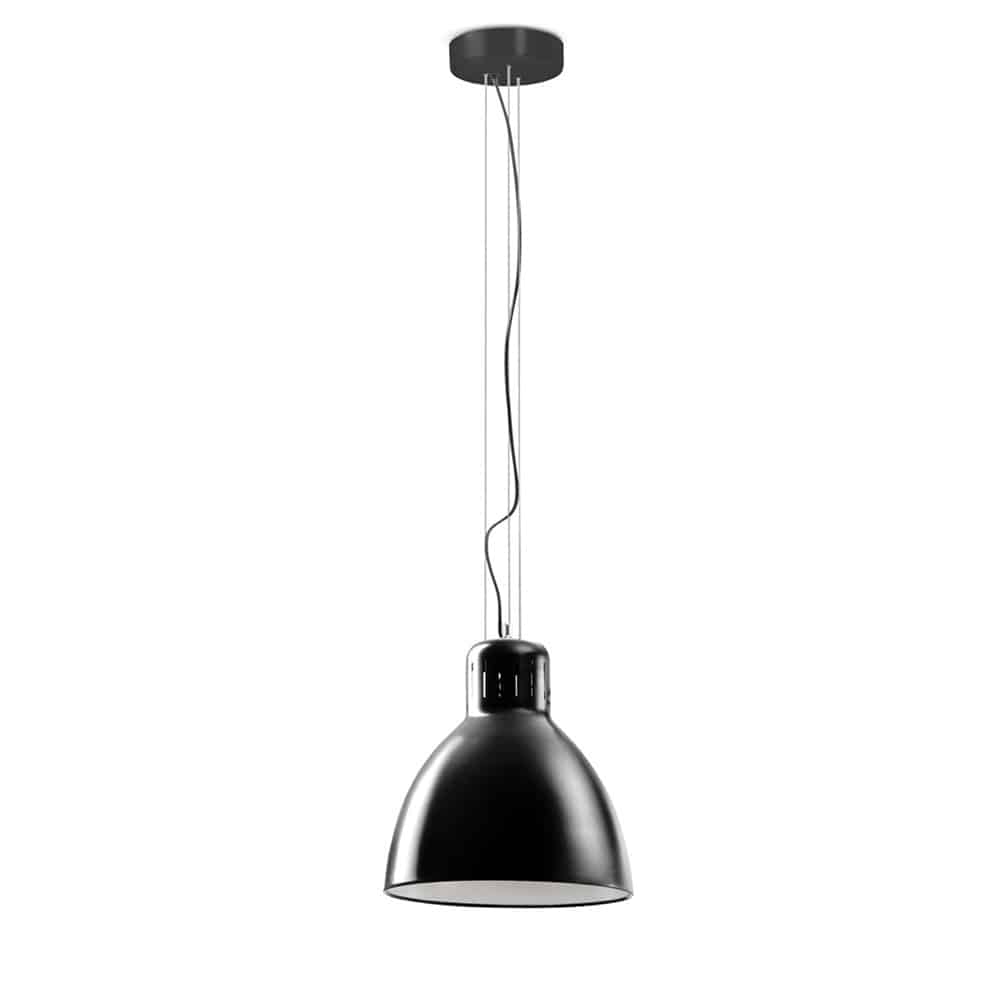 JJ Great-Pendant-Lampada sospensione-colore-Nero-Opaco-Alluminio-Acciaio-Leucos-Prisma-Light-Consulenza-Illuminotecnica-Shop online