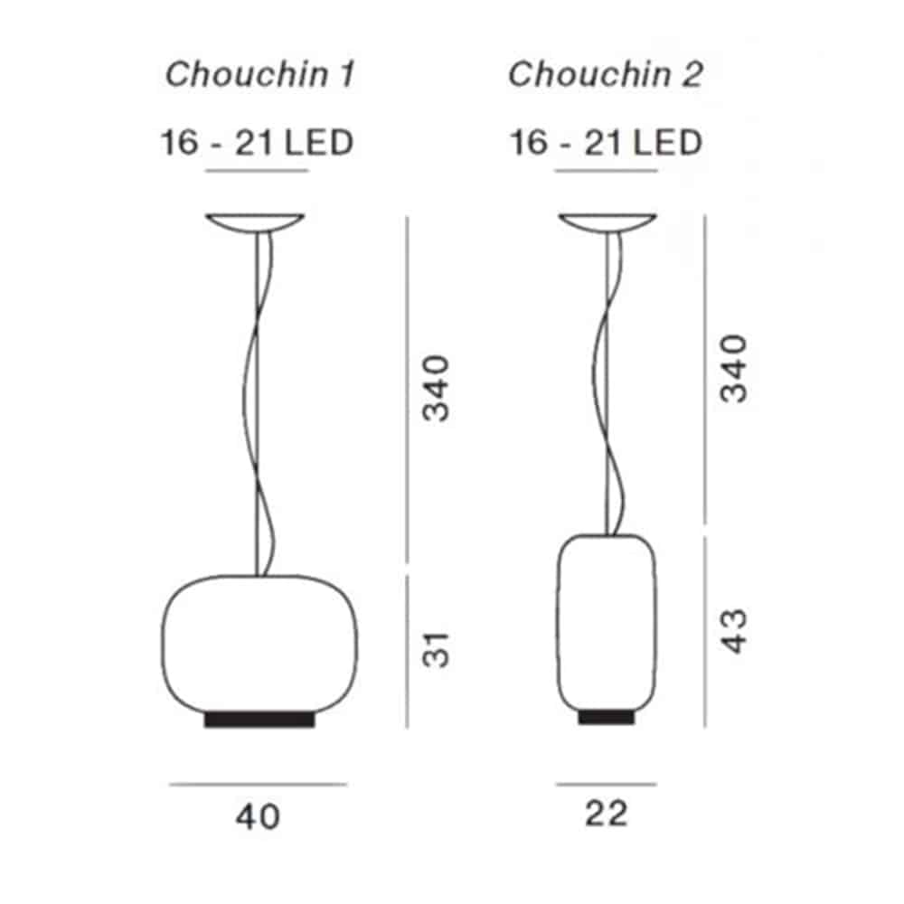 Chouchin 1-2 Reverse - Lampada a Sospensione - immagine 2