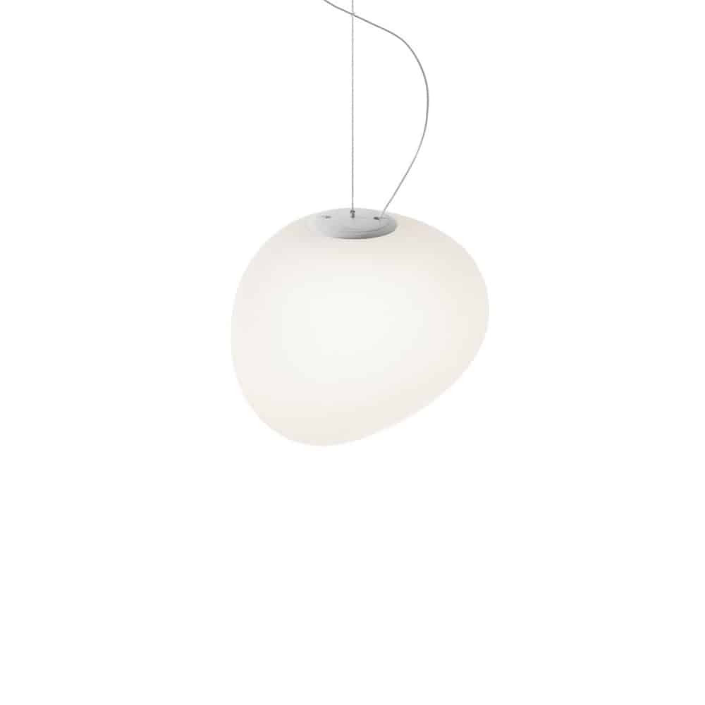 Gregg Midi Sospensione Foscarini Vetro e Montatura Bianco FN168037E_10 Prisma Light1