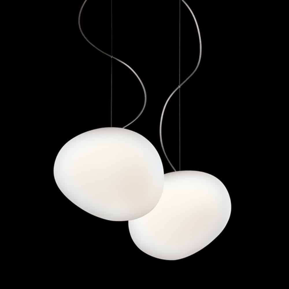 Gregg Piccola Sospensione Foscarini Vetro e Montatura Bianco FN1680072R2_10 Prisma Light