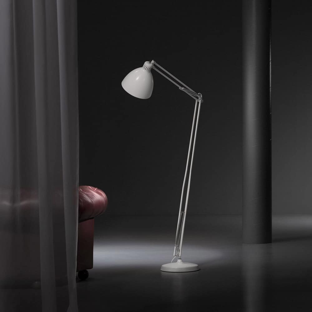 JJ MID-Floor Indoor-Lampada da terra led-Ambientata-Alluminio-Acciaio-Leucos-Prisma-Light-Illuminazione Consulenza-Illuminotecnica-Store-Noci