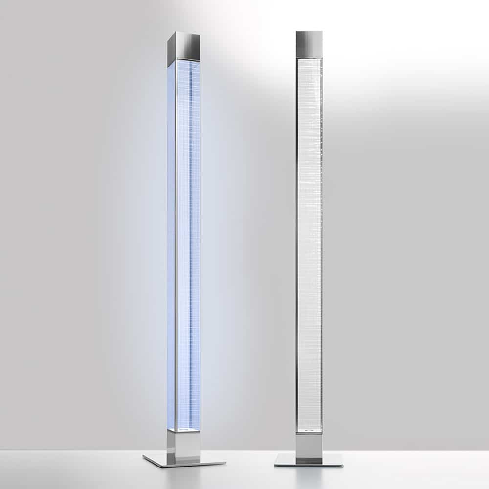 MIMESI-Lampada da terra-colore-Struttura-Trasparente-tecnopolimero-alluminio-acciaio-Artemide-Prisma Light-store-shop-noci