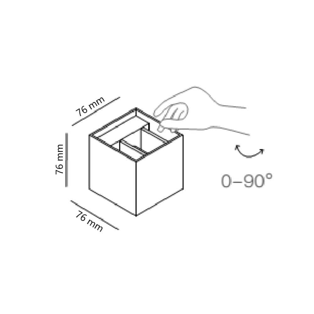 CUBE - Lampada a Perete per uso interno ed esterno - immagine 2