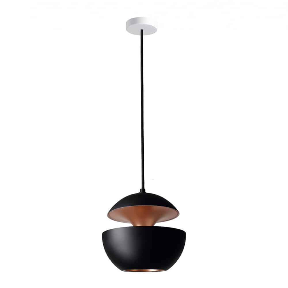 HERE COMES THE SUN-175-Lampada sospensione-colore-black-copper-alluminio-tessuto-acciaio-DCW-Prisma Light-store-shop-noci-consulenza illuminotecnica
