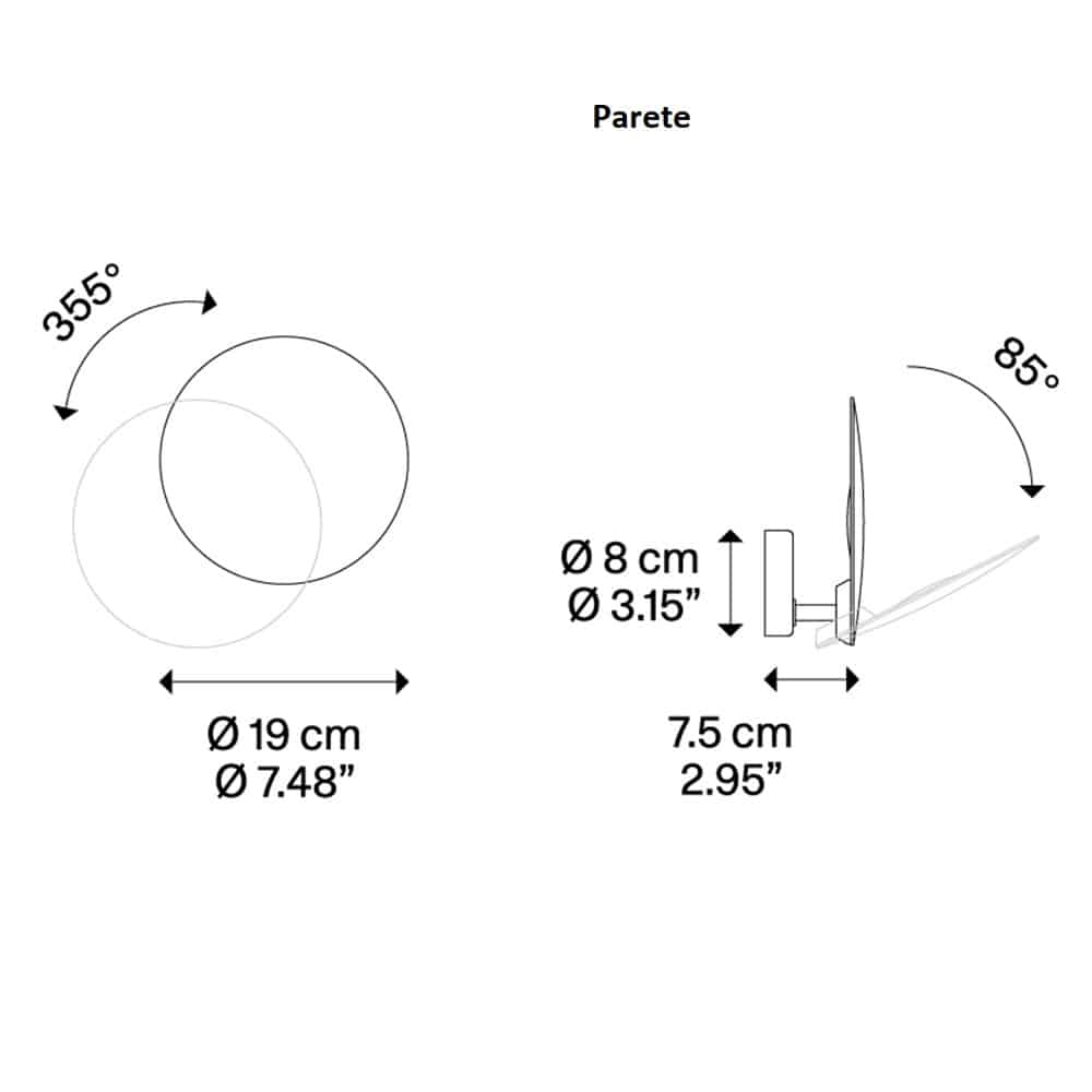 Puzzle Round Single - Lampada da Parete Studio Italia Design - immagine 3