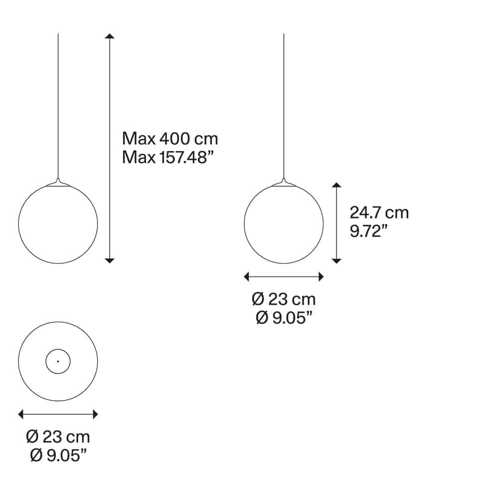 Random Solo 23 lampada a sospensione led integrato dimensioni Lodes Prisma Light consulenza illuminotecnica e progettazione