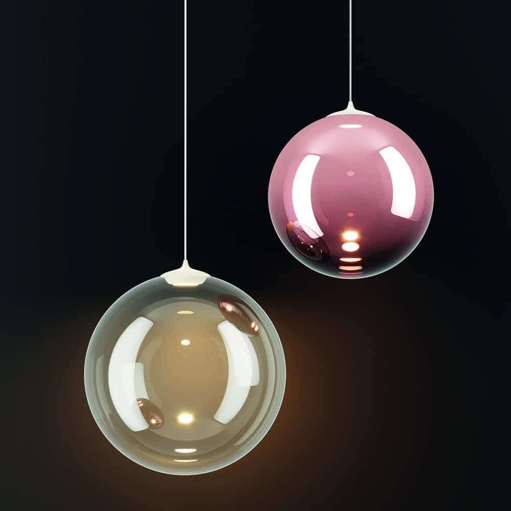 Random Solo In due dimensioni colore Oro Rosa E Bianco Satinato Lodes Prisma Light illuminazione