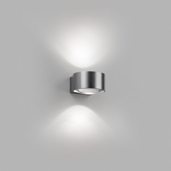 ORBIT MINI UP-DOWN lampada da parete led in alluminio colore titanio light point prisma light illuminazione consuelnza e progettazione