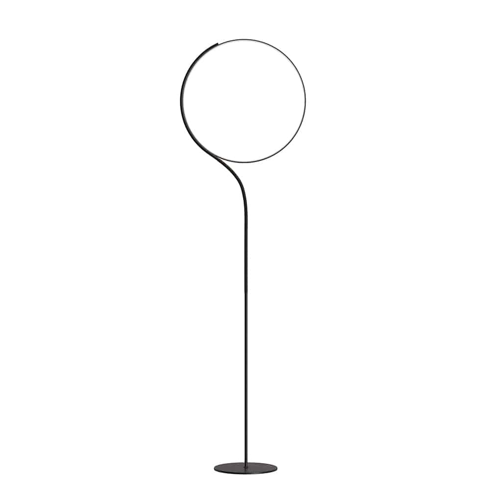POISE FLOOR 505425N GB Kdln lampada da Terra led nera prisma light consulenza progettazione
