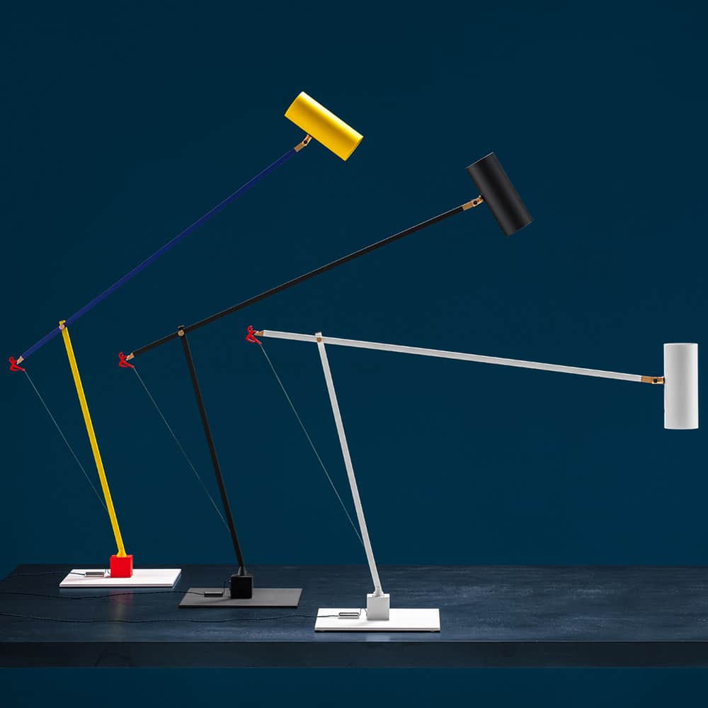 Ettorino T lampada da tavolo Catellani&Smith nelle tre varianti di colore Prisma Light ILLUMINAZIONE CONSULENZA ILLUMINOTECNICA