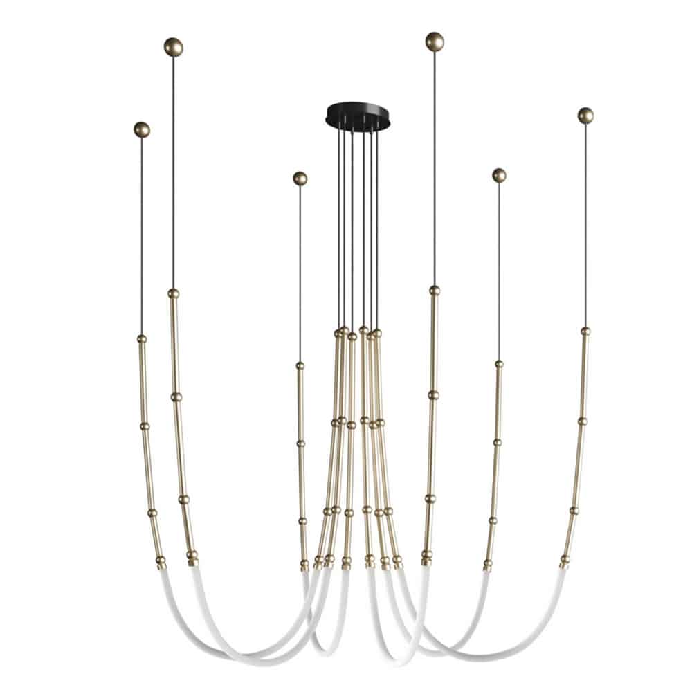 LEDA SE293 DO INT lampadario led ottone by karman designer DEBONADEMEO prisma light lampade consulenza illuminotecnica