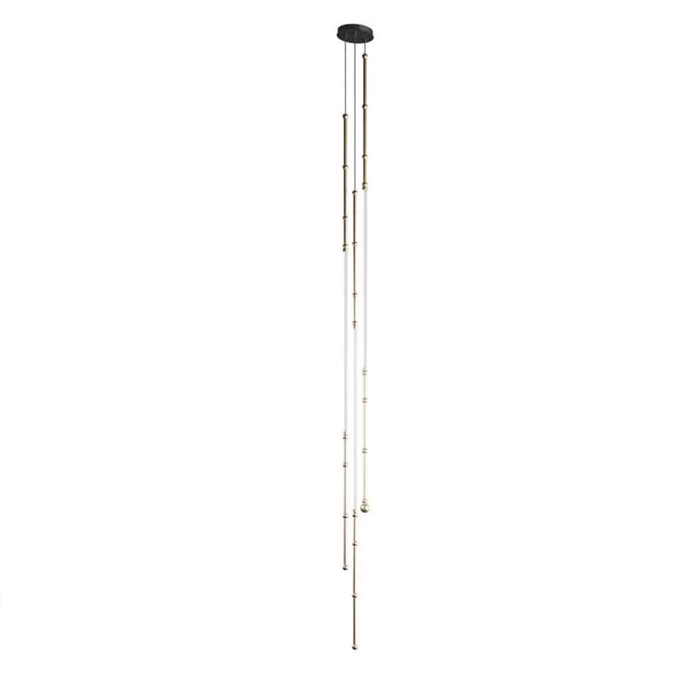 LEDA SE293EO INT lampadario led colore ottone by karman designer DEBONADEMEO prisma light lampade shop online