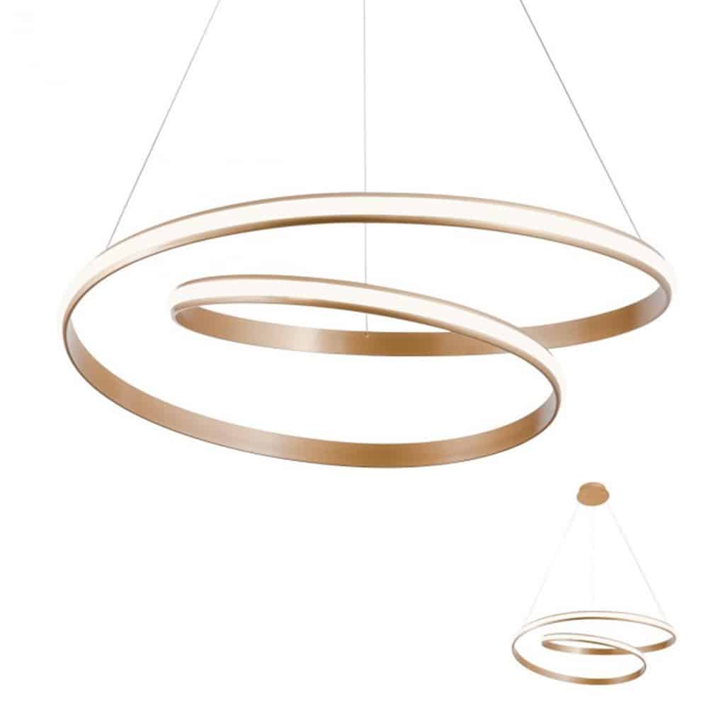 Torsion 01-1883 lampada a sospensione led 3000k Redo bronzo prisma light illuminazione progettazione