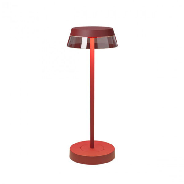 Iluna 90311 lampada da tavolo ricaricabile Redo rosso rubino Prisma Light shop illuminazione