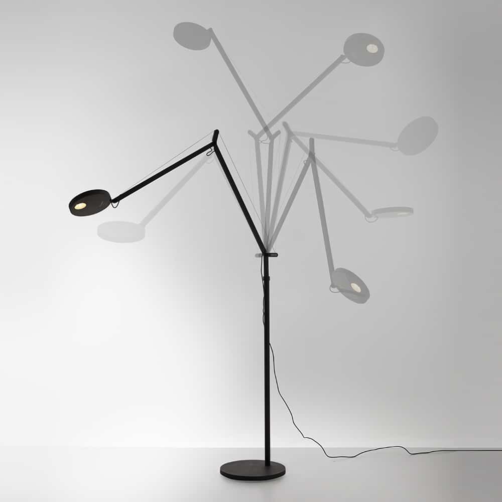 Demetra Reading Floor 1735050A Artemide nero opaco Con rilevatore di presenza Prisma Light illuminazione