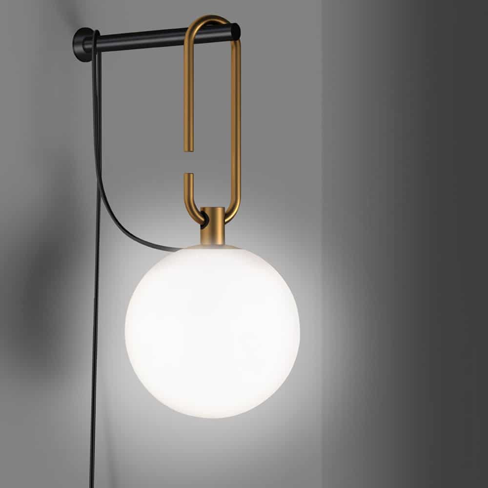 nh Parete lampada da parete 1277010A Artemide ottone Prisma Light illuminazione